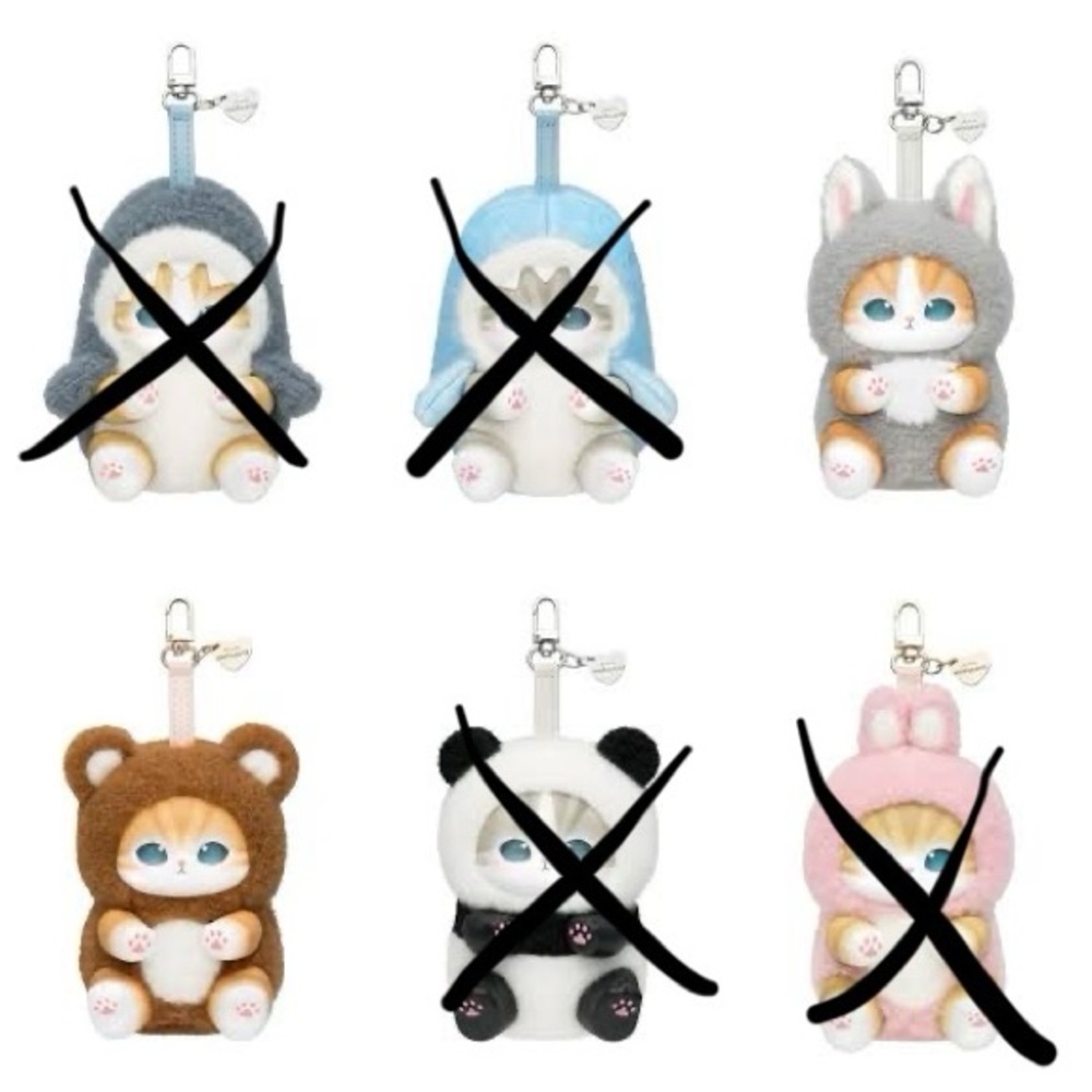 ✨RARE✨ Japan Exclusive Mofusand Kiramekko Plush Vinyl Keychains / Pendants